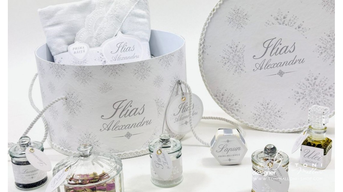 Set Prima Baita cu nasii dupa Botez pentru Băieți cu fulgi de nea 23